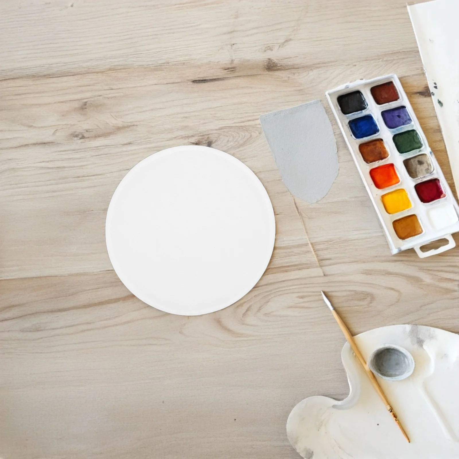 100 قطعة من أوراق الورق المقوى المستديرة للرسم، سطح أملس، متين وخفيف الوزن، مثالي للمشروعات الفنية اليدوية #2