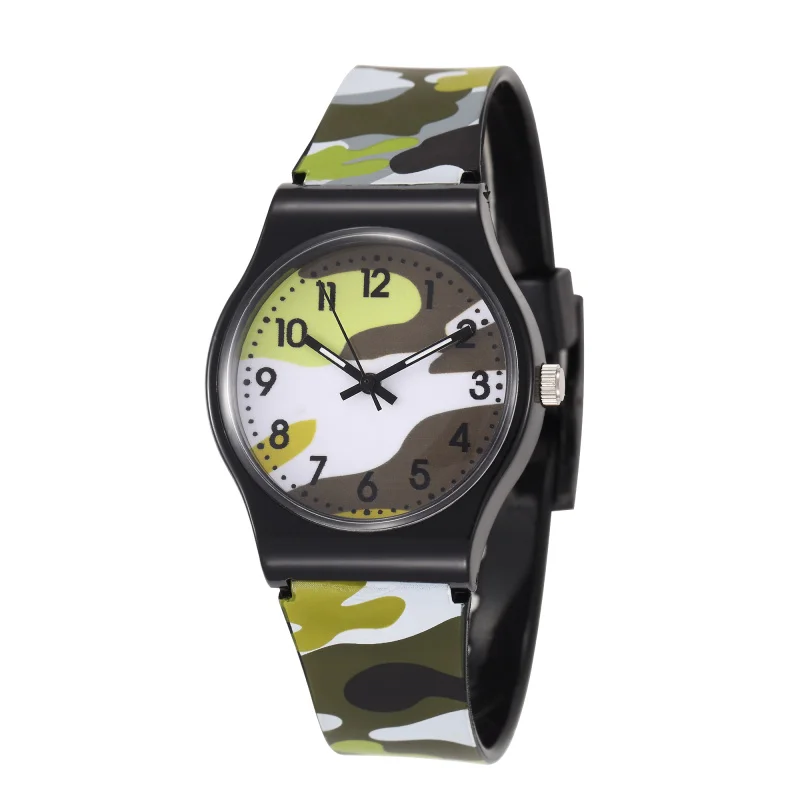 Cool Military Children's Watches Army Camouflage Silicone Quartz Watches for Kids Student Boys Girls Wrist Clock Montre Enfant