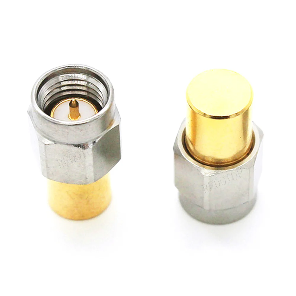 1Pcs SMA Male Plug 1W DC-12GHz 1W 50ohm RF Coaxial Termination Dummy Load Connector Socket Brass Straight Coaxial RF Adapters