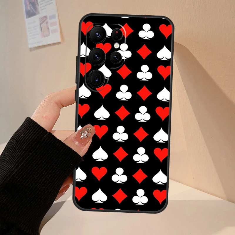 Poker Surreal Aesthetic Art Case For Samsung Galaxy S23 S22 S21 Ultra S20 FE S8 S9 S10 Note 20 10 Plus Soft Back Cover