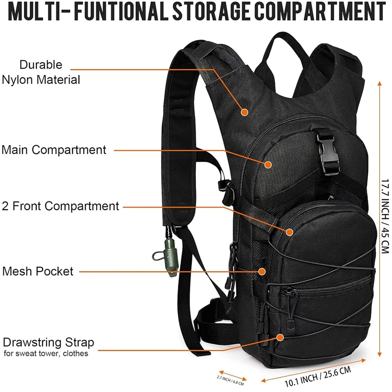 Trink rucksack Sport läufer Trink rucksack mit 3l Blase zum Laufen Wandern Radfahren Radfahren