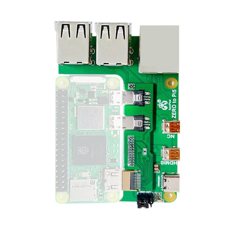 Raspberry Pi Zero 2w to Pi5 interface adapter Zero to Pi5 Expansion Board Zero Pi0 USB HUB RJ45 HAT