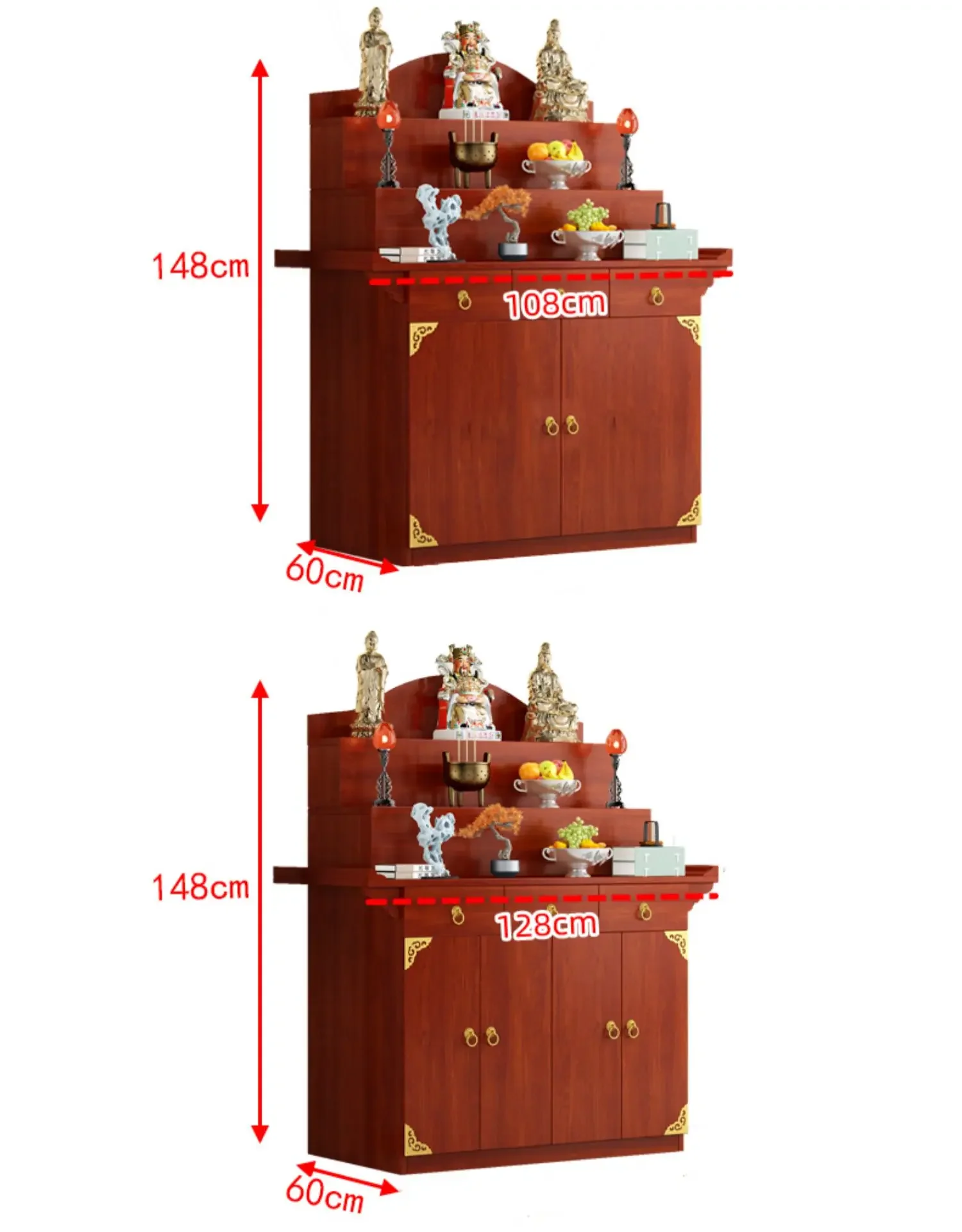 New Chinese Style Altar Incense Burner Table Buddha Shrine Household Middle Hall Prayer Altar Table Three-Layer Incense Fire
