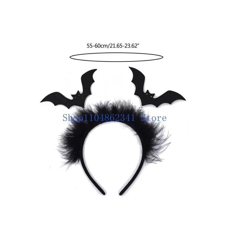 5asd 블랙 할로윈 박쥐 머리띠 박쥐 머리 후프 의상 액세서리 할로윈을위한 소품