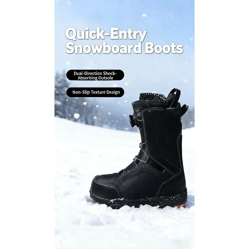 Unisex Adult Quick-Wear Snowboard Boots All-Terrain Ski Boots Outdoor Winter Sports Accessories