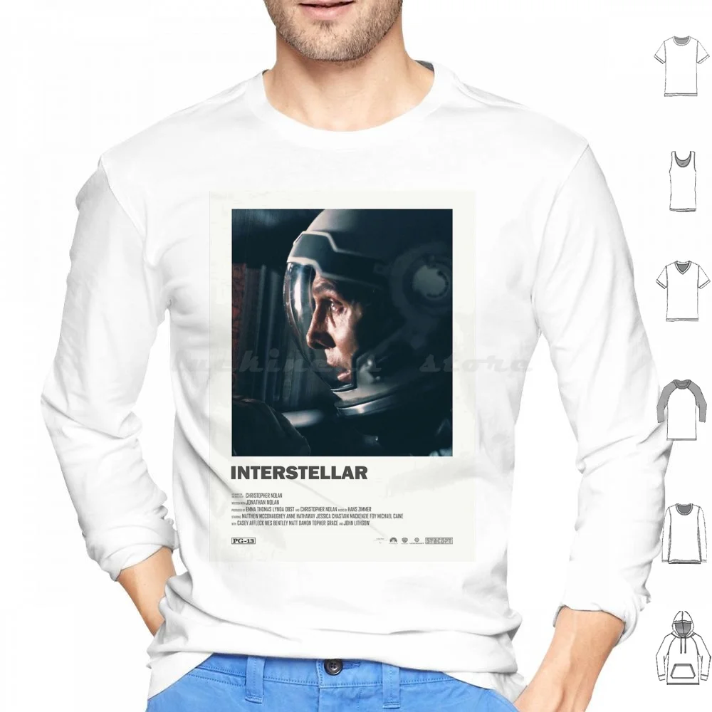 Interstellar Movie Hoodie cotton Long Sleeve Interstellar Movie Space Film Christopher Nolan Nolan Science Sci Fi