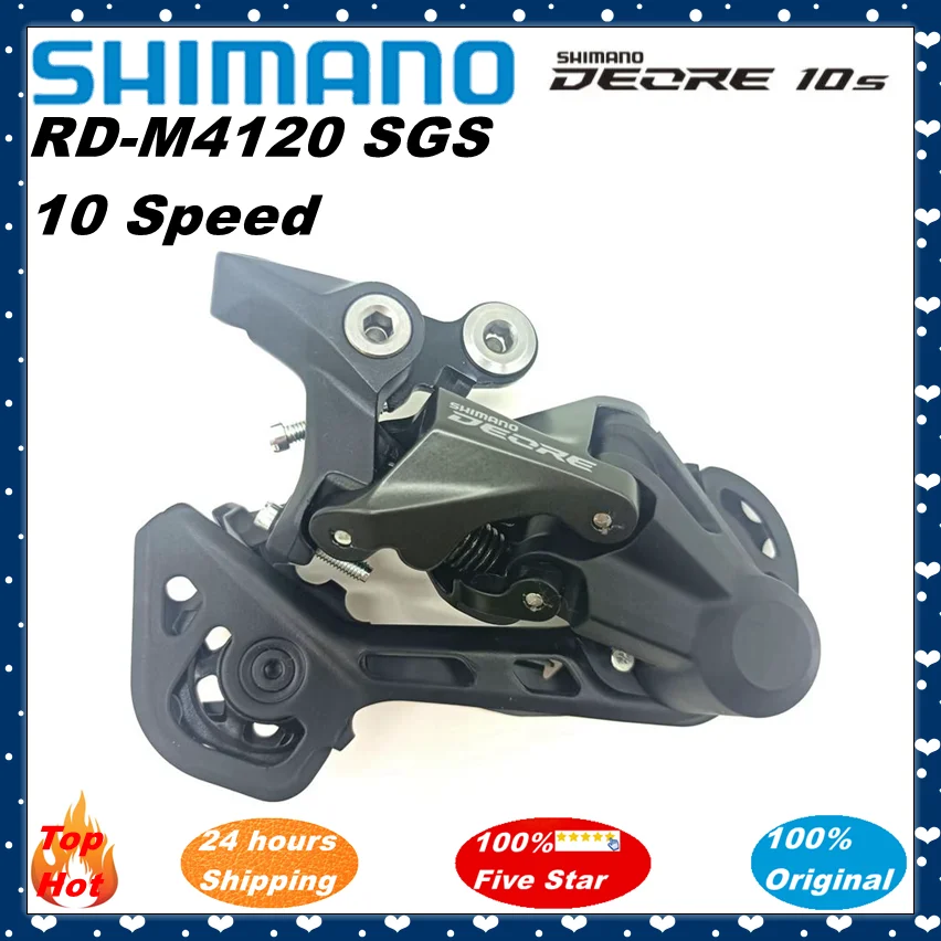 SHIMANO DEORE M4120 2x10v/11v Groupset M4100 Shifter and M4120 Rear Derailleur - SHADOW RD - 2x10/11-speed Original parts