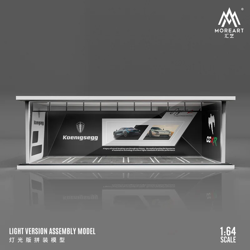 Timemicro+MoreArt 1:64 Koenigsegg theme - light version of the assembled garage scene