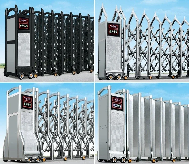 

Electric telescopic door manufacturer stainless steel intelligent remote control aluminum alloy trackless electric door school