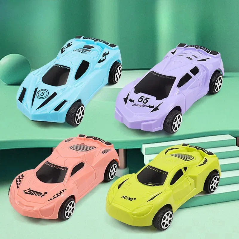 1pcs Plastic Durable Pull Back Racing Cars Inertia Toy Car Cognition Return Vehicles Toy Anti-collision for Kids Children