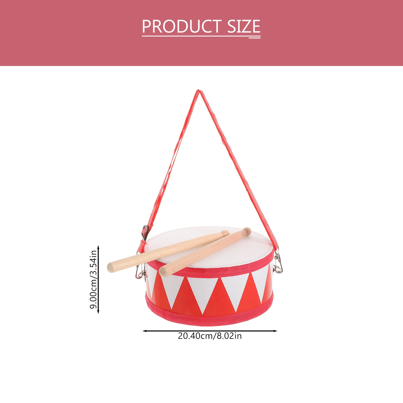 Holztrommel Snare Kleinkind Kinderspielzeug Musikinstrumente für Kleinkinder 1-3 Nylon