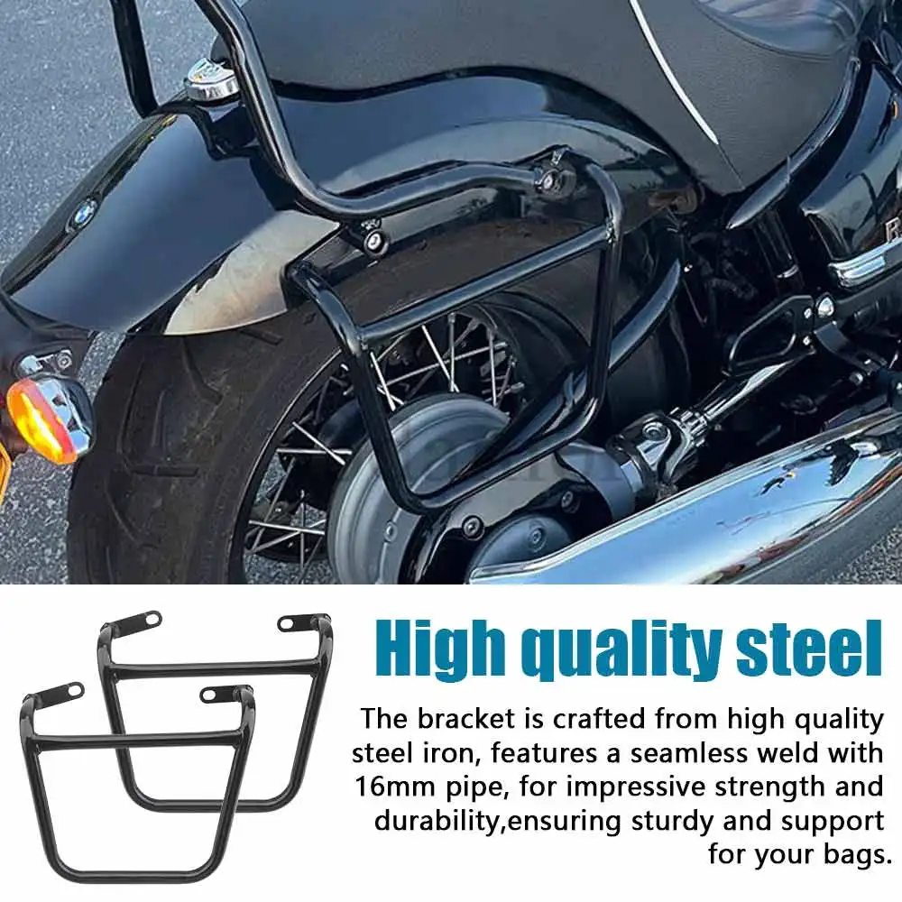 1 Pair Side Bags Frame Rack Rear Luggage Bags Rail Support Guardrail  For BMW R18 Classic 100 Years 2020-2023 Motorcycle Parts
