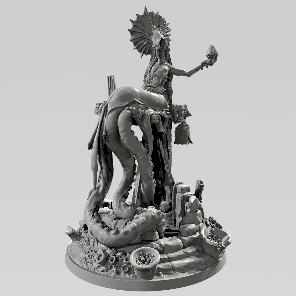 Altezza complessiva 70mm 90mm Modello in resina kit di figure di bellezza incolore e stampa 3D autoassemblata TD-7587/3D