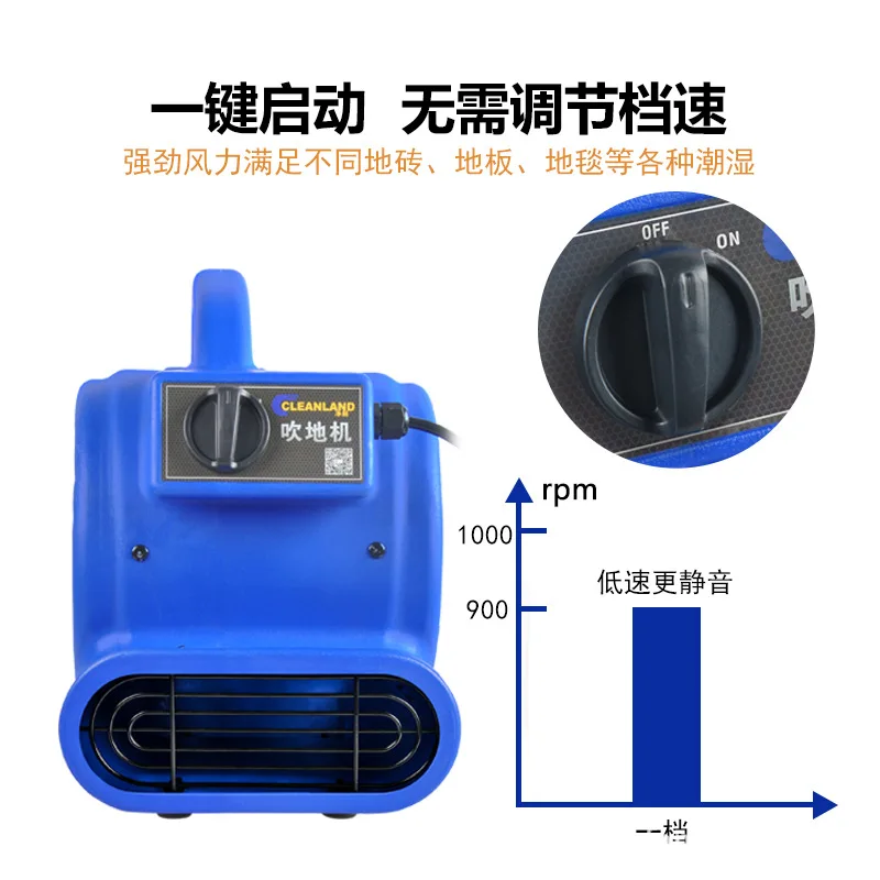 Ventilatore da pavimento per asciugatrice per tappeti portatile con ventilatore industriale commerciale 2025