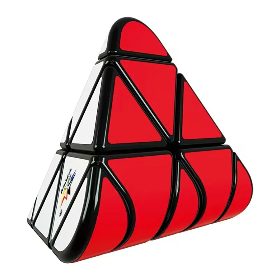 مكعب سحري هرمي مدور من YuXin للأطفال ، ملصق أسود ، ألعاب تعليمية ، أطفال ، كيلين ، 3x3x3