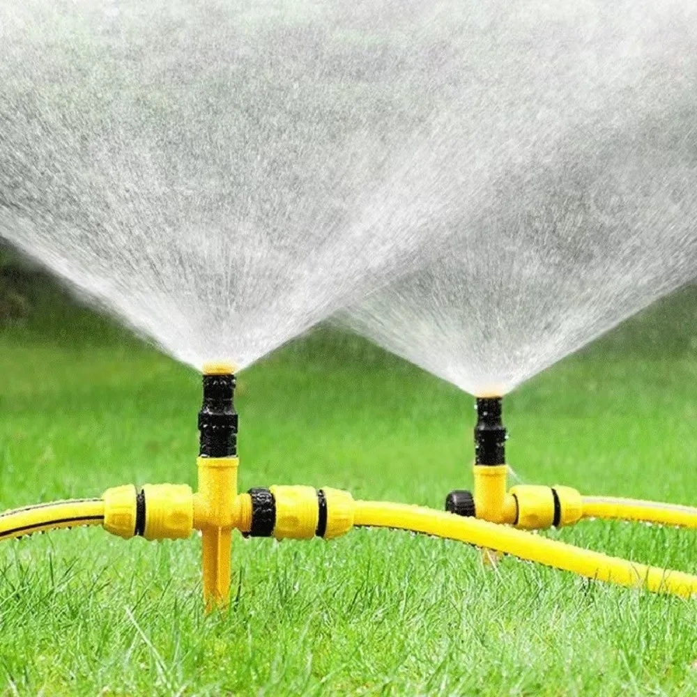 3Pcs 360° Rotation Automatic Lawn Sprinkler Adjustable Nozzle Buried Plug Rotating Sprinkler Watering System Large Area Coverage