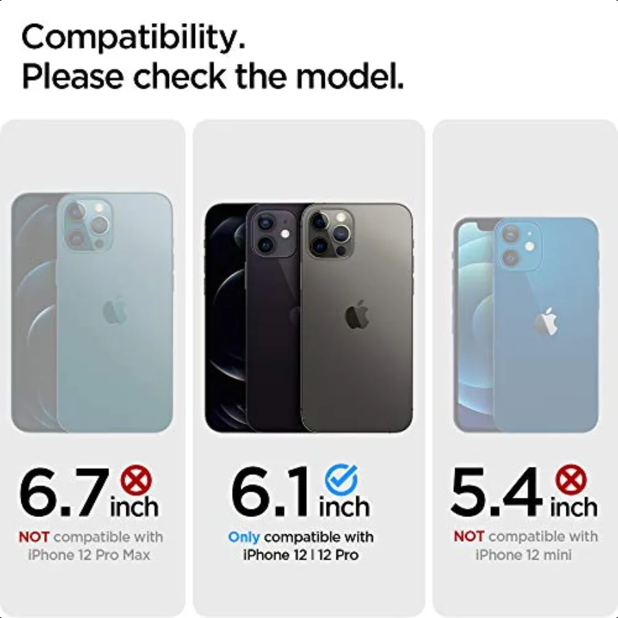 واقي شاشة من الزجاج المقوى [GlasTR EZ FIT] مصمم لهاتف iPhone 12 2020 iPhone 12 Pro (2020) [صديق للكيس] عبوتان