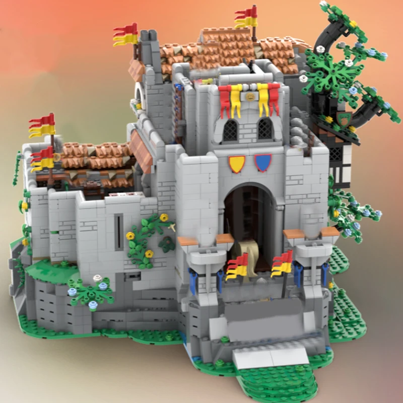 4230 peças europeu medieval vista de rua modelo caslte de leão idéias criativas retrô brinquedo infantil presente de aniversário blocos de construção MOC-10305