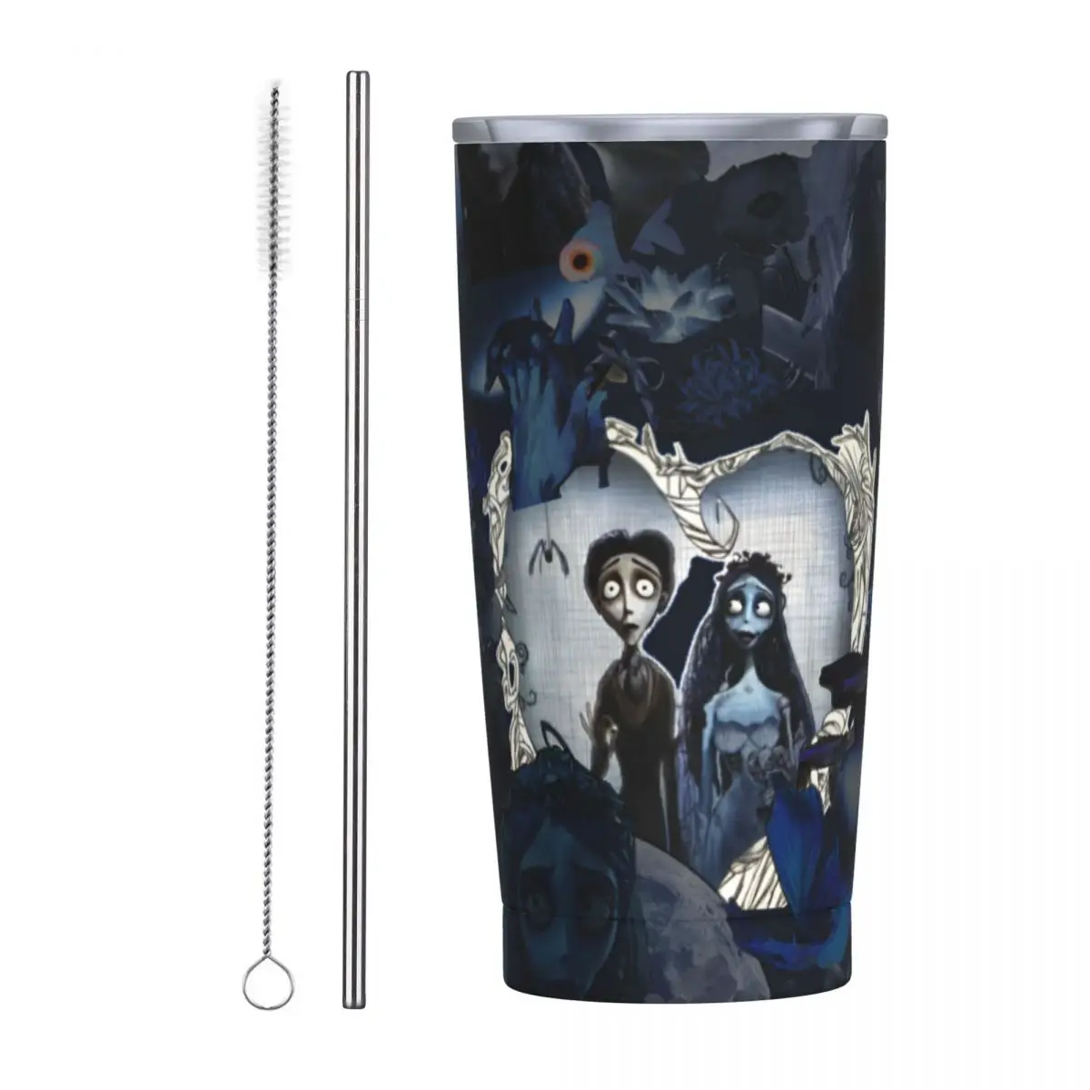 Horror Corpse Bride Halloween Filme Tumbler Vakuumisolierte Kaffeetassen Isolierflasche Büro Zuhause Becher Wasserflasche 20oz