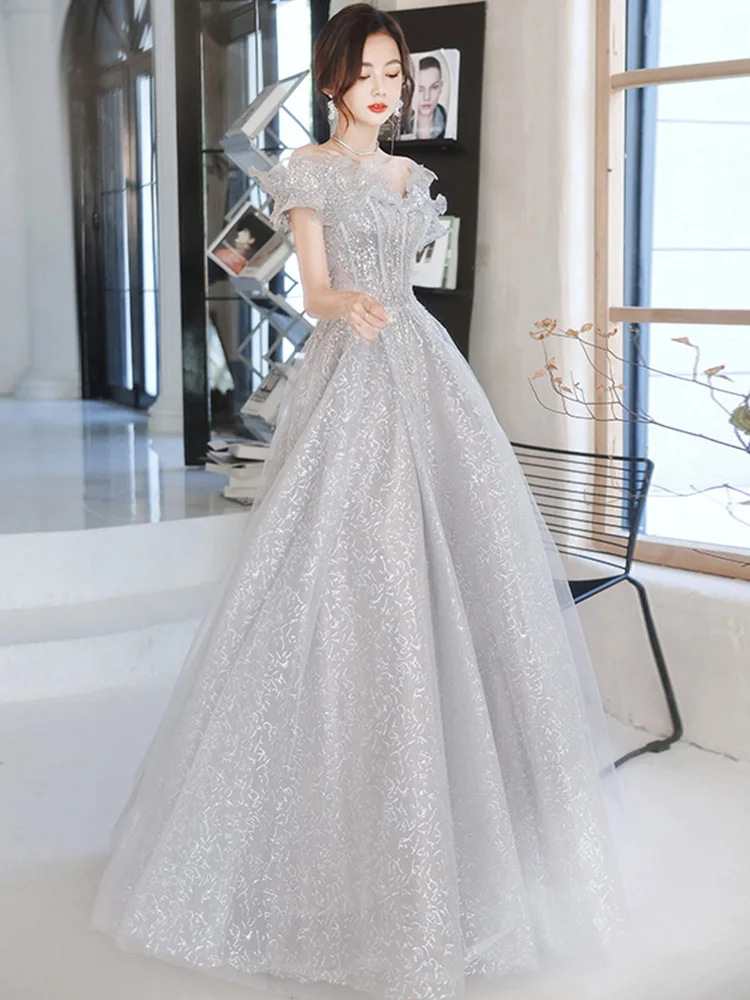 

Вечернее платье Ele Host для выпускного бала, роскошное, однотонное, приталенное, с одним рукавом, на одно плечо