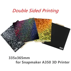 ENERGETIC For Snapmaker A350 PEI Build Plate 335x365mm Double Sided PEI PEO PET PEY Sheet Spring Steel Magnetic Bed