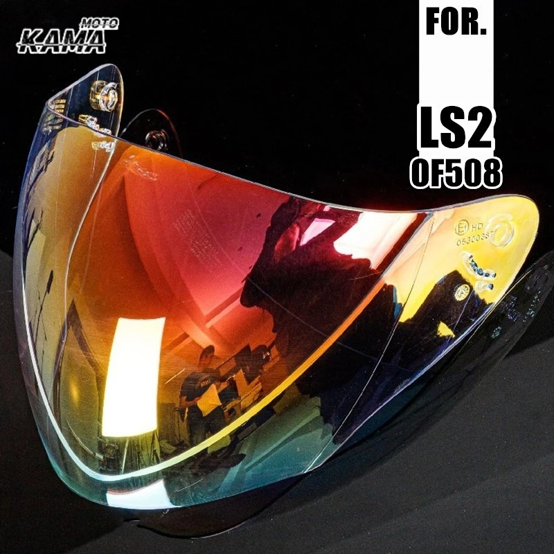 For LS2 OF508 Helmet Lens Half Helmet Visors OF-MHR-67 Electroplated Lens HD Day and Night Universal Helmet Accessories