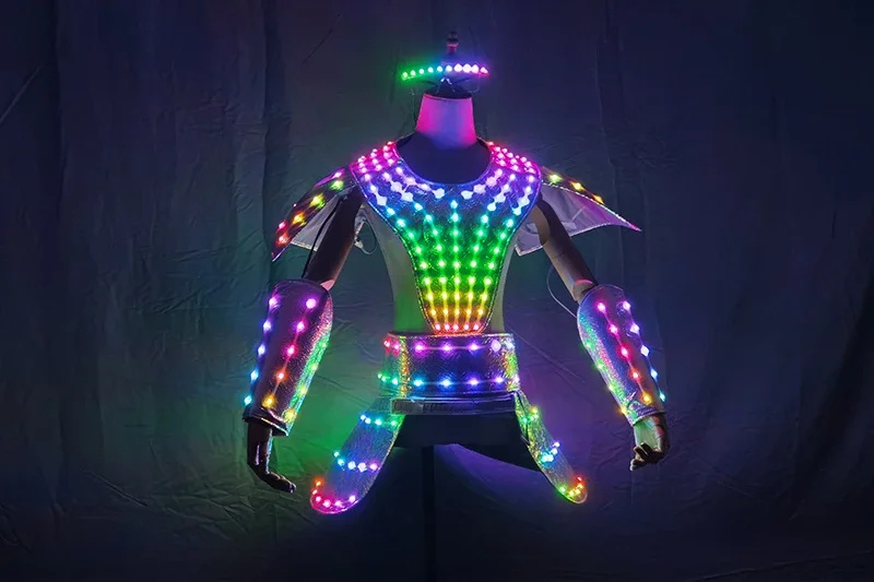 Ladies LED Costume Dancer Cosplay Wear Multiple Colors Stage Performance Suit