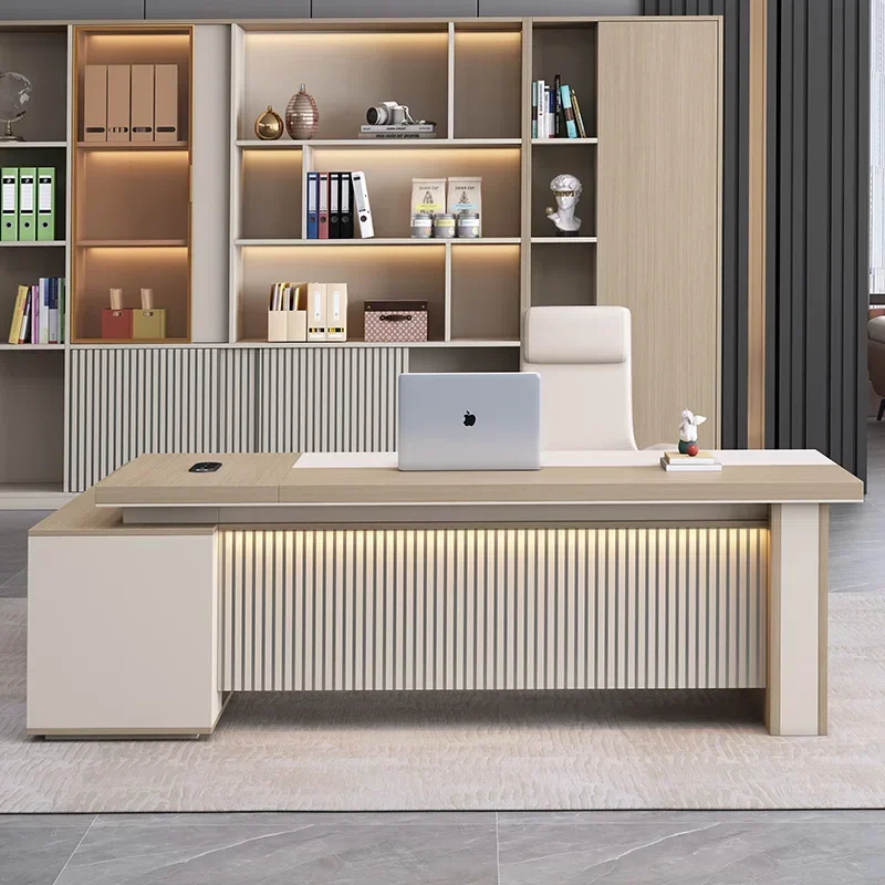 

L Shape Cabinet Executive Desk Manager Designer Bureaux Computer Office Desk Organizers Table Pliable Lift Up Table