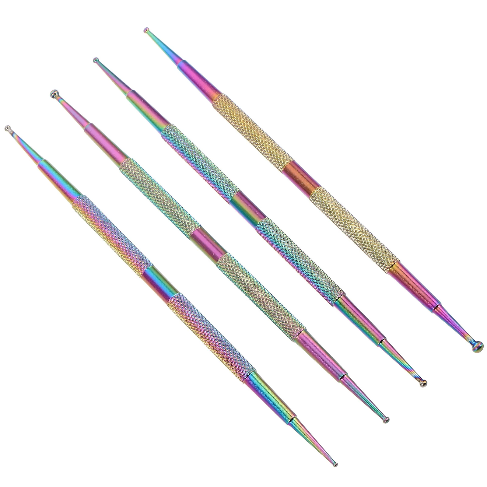 

4Pcs Rhinestone Dotting Pen Nail Tool Dual Ended Multiple Dotting Heads for Manicure Nail Art DIY Decoration Set
