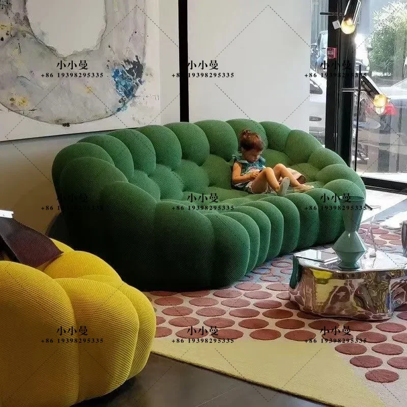 Rochburg bubble football designer curved living room small apartment special-shaped creative fabric sofa