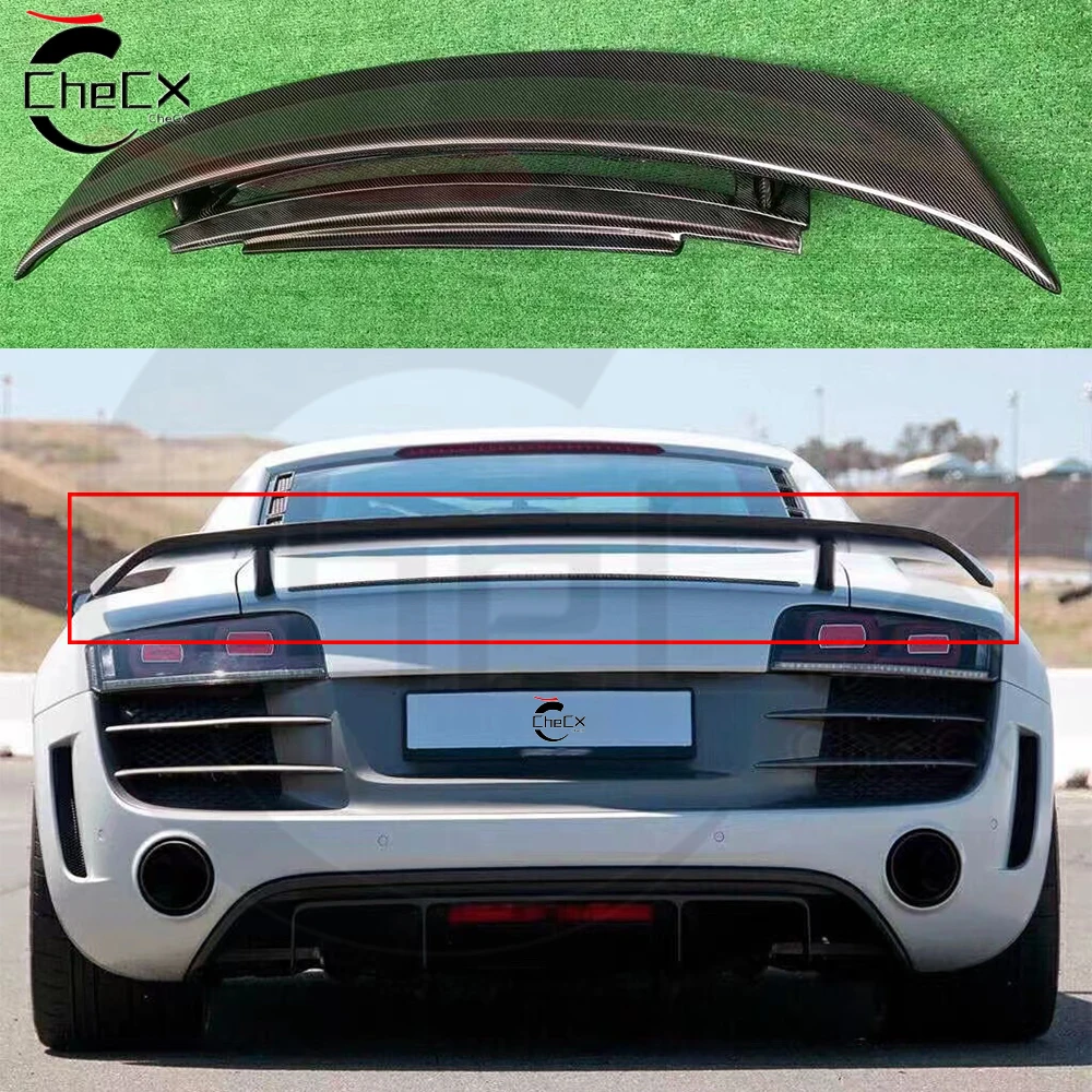 

Carbon Fiber / FRP Car Rear Trunk Spoiler Active Wing Lip For Audi R8 V8 V10 2007 - 2016 Rear Trunk Boot Lip Spoiler Auto Racing