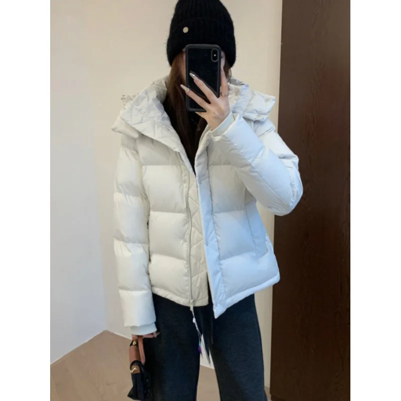 G121503~LHome-like Samsung Peace of Mind down Stand Cut Three-Proof Fabric Removable Hoodie Cinched down Jacket