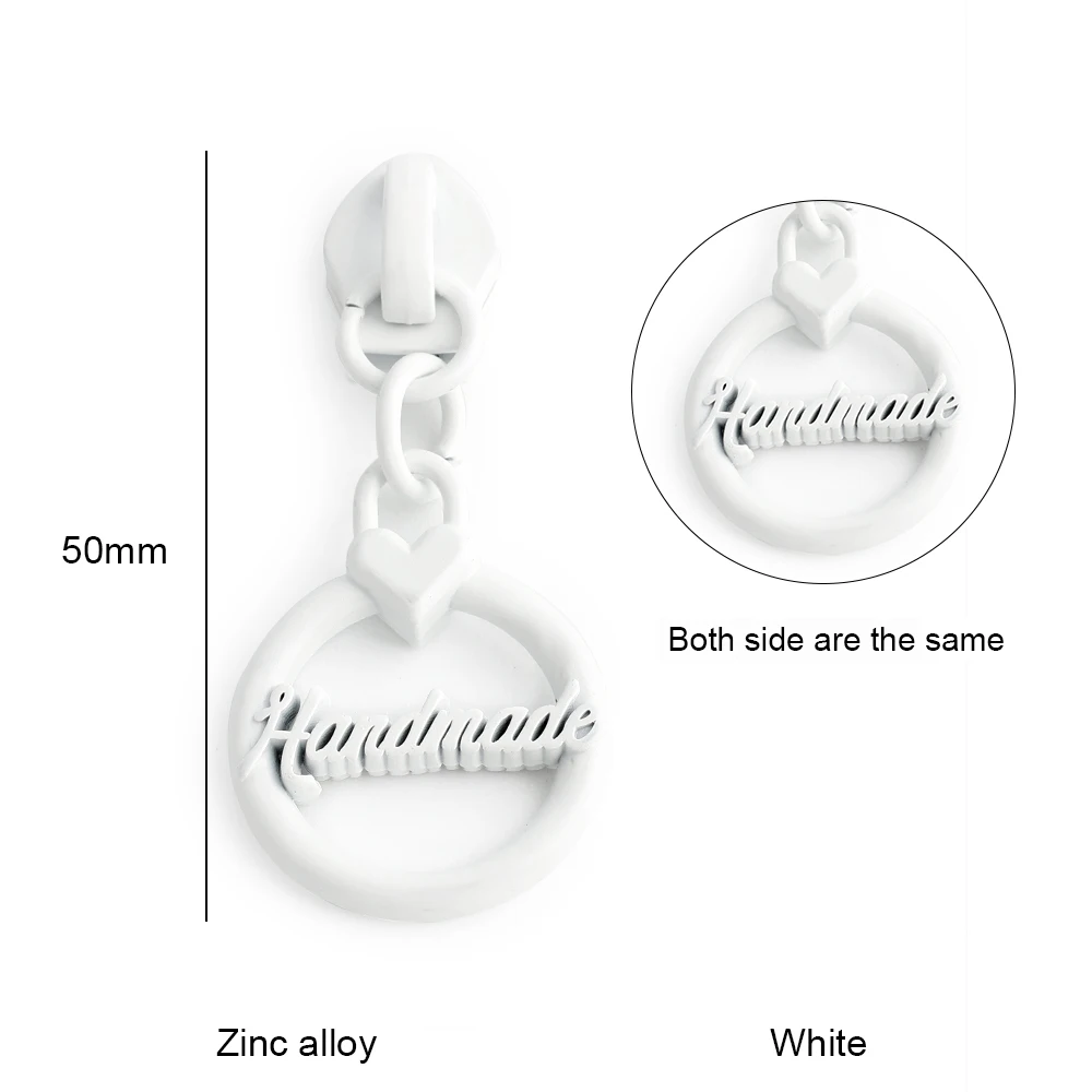 

10-50-100 шт. Ручная работа, в форме сердца, 5 # Нейлоновый декоративный тягатель-слайдер для молний одежды, сумок, багажа, аксессуары для молний