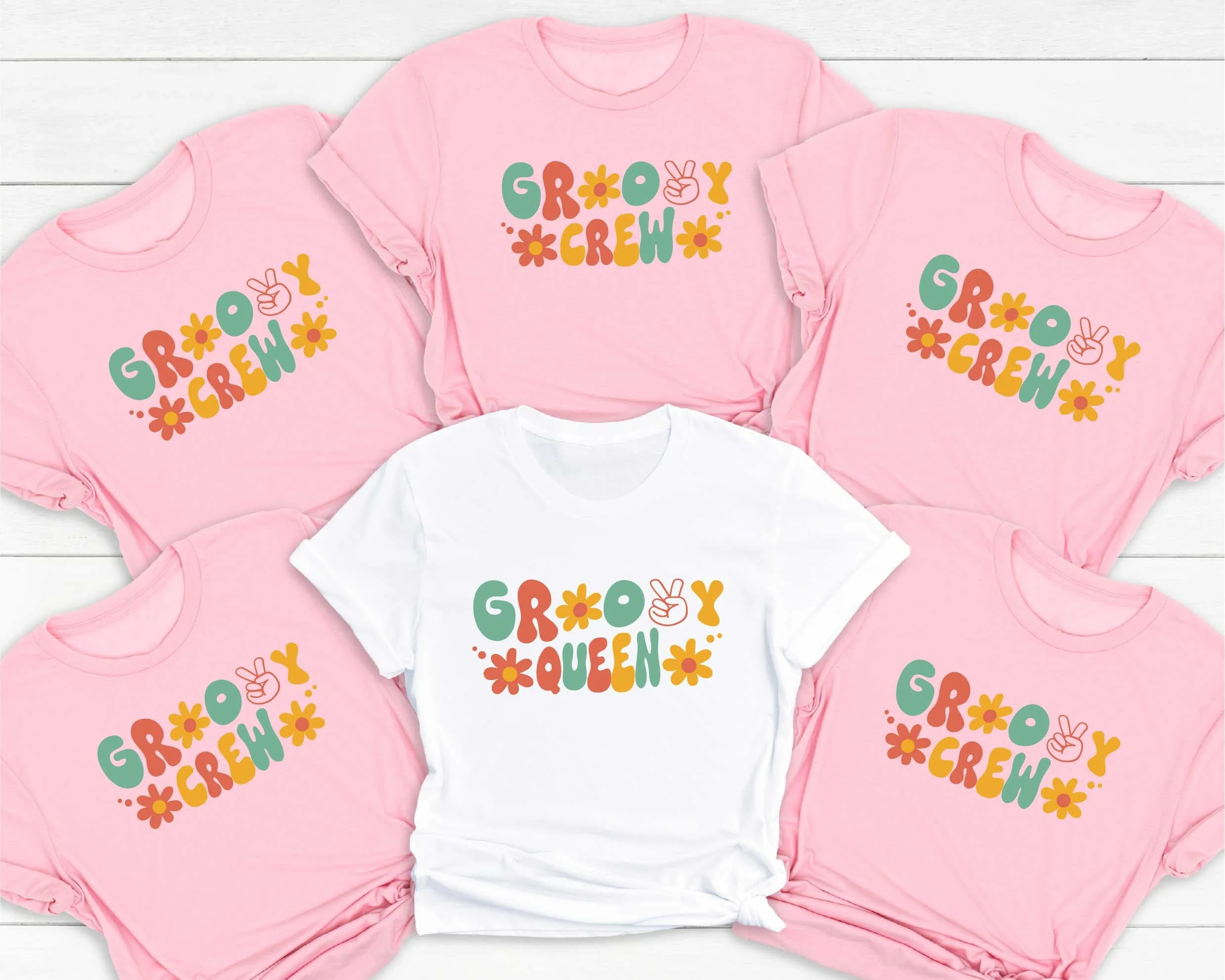 Groovy Queen T Shirt Crew Birthday Party Brithday Squad