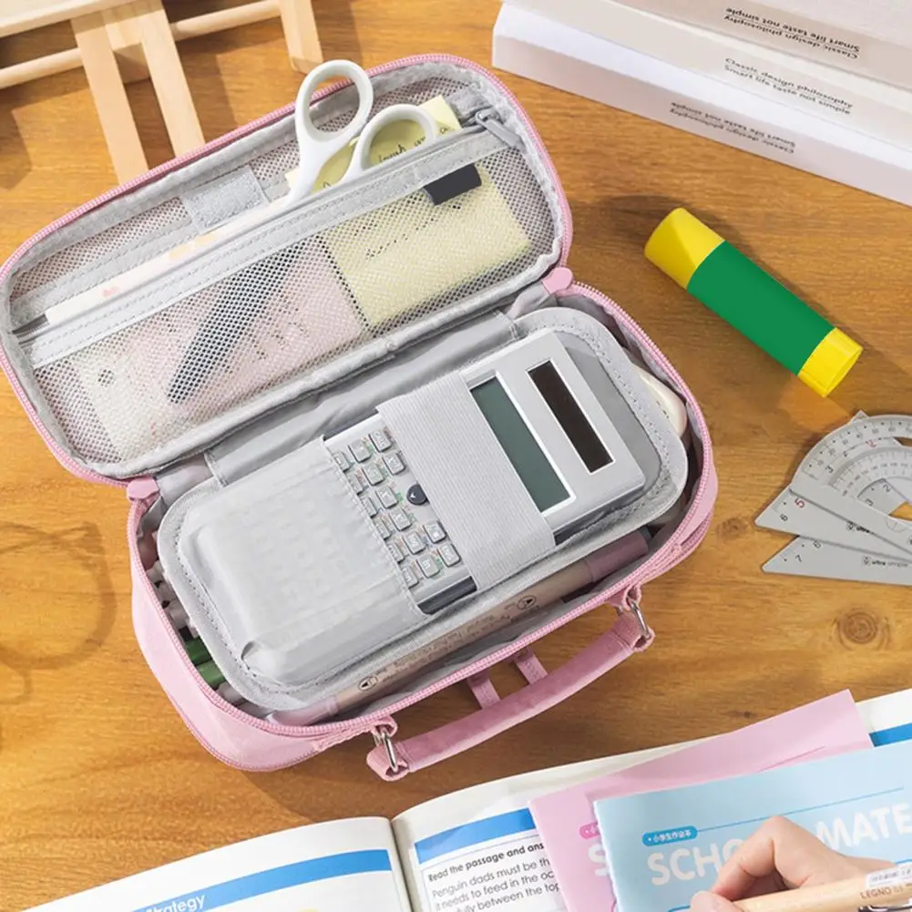 Stationery Organizer Multi-layer Stationery Storage Box Capacity Pencil Case with Handle Ideal Organizer for School Supplies