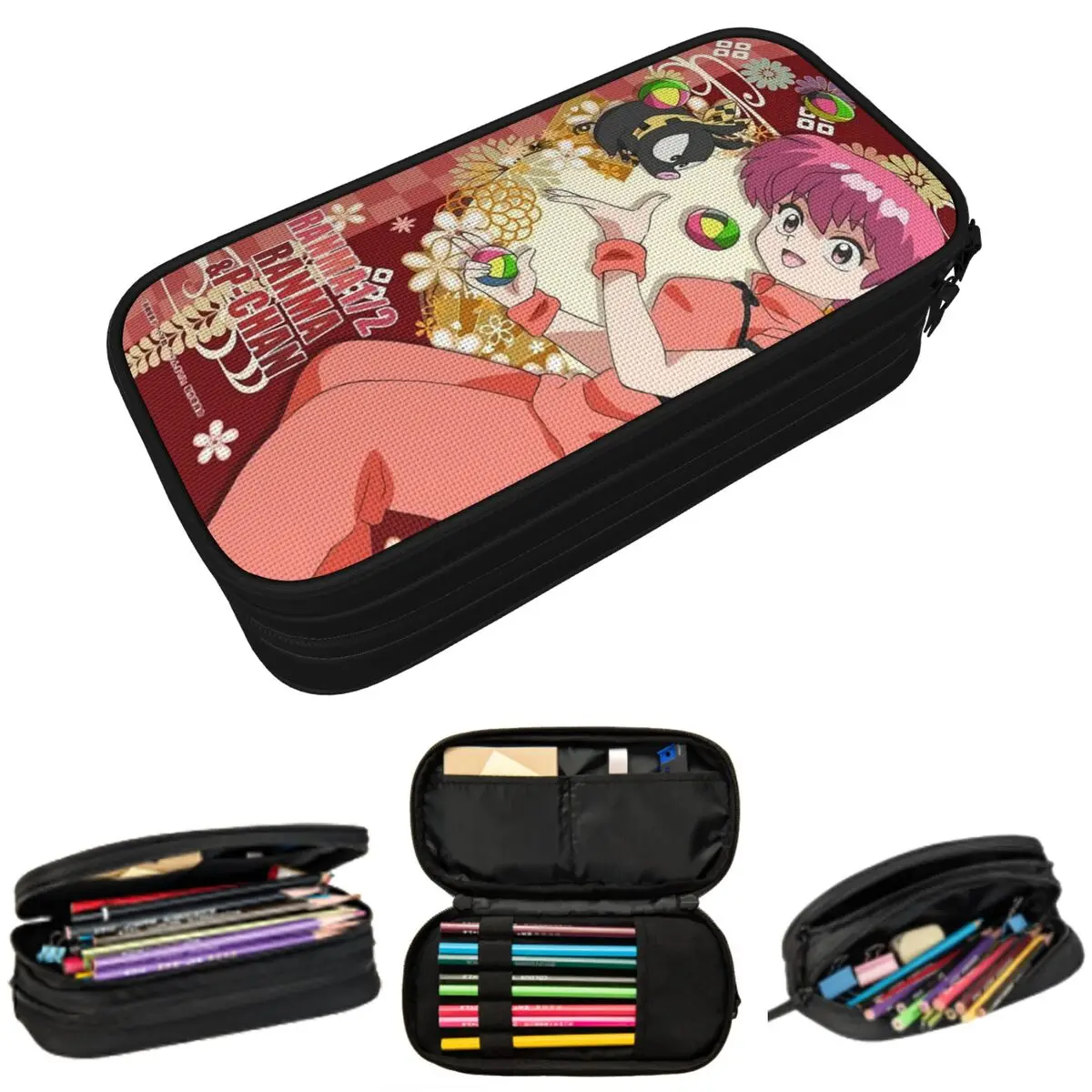 

Ranma 1/2 Saotome Pig Girls Pencil Case for Boys Girls Gifts Pen Box Pencil Bag Stationery Supplies Pen Holder Bag