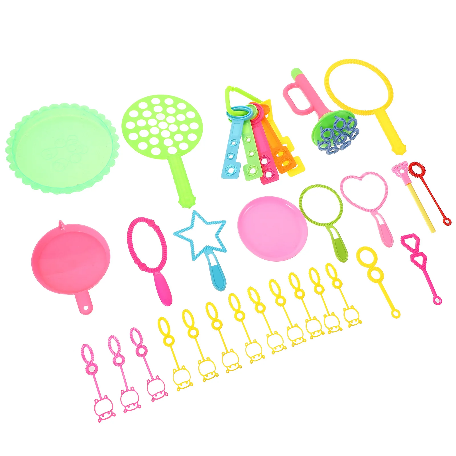 26개 버블 블로잉 세트, 트레이 포함, 튼튼한 손잡이, 해변, 수영장 파티, 야외 놀이용 버블 메이킹 스틱 물놀이