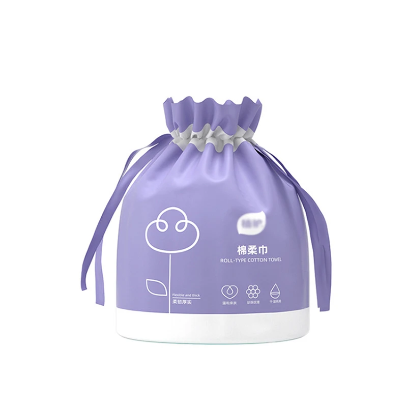 Toalla de limpieza Facial desechable, paño suave de algodón grueso, paño de lavado para el cuidado de la piel, rollo de pañuelos, 40 hojas