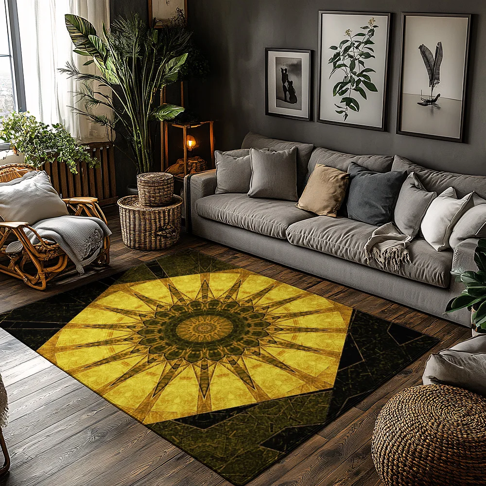 Vintage Persian Area Rug Bohemian Carpet Turkish Floor Mat Non Slip Home Decor Modern Living Room Decor Durable Washable Rug Uni
