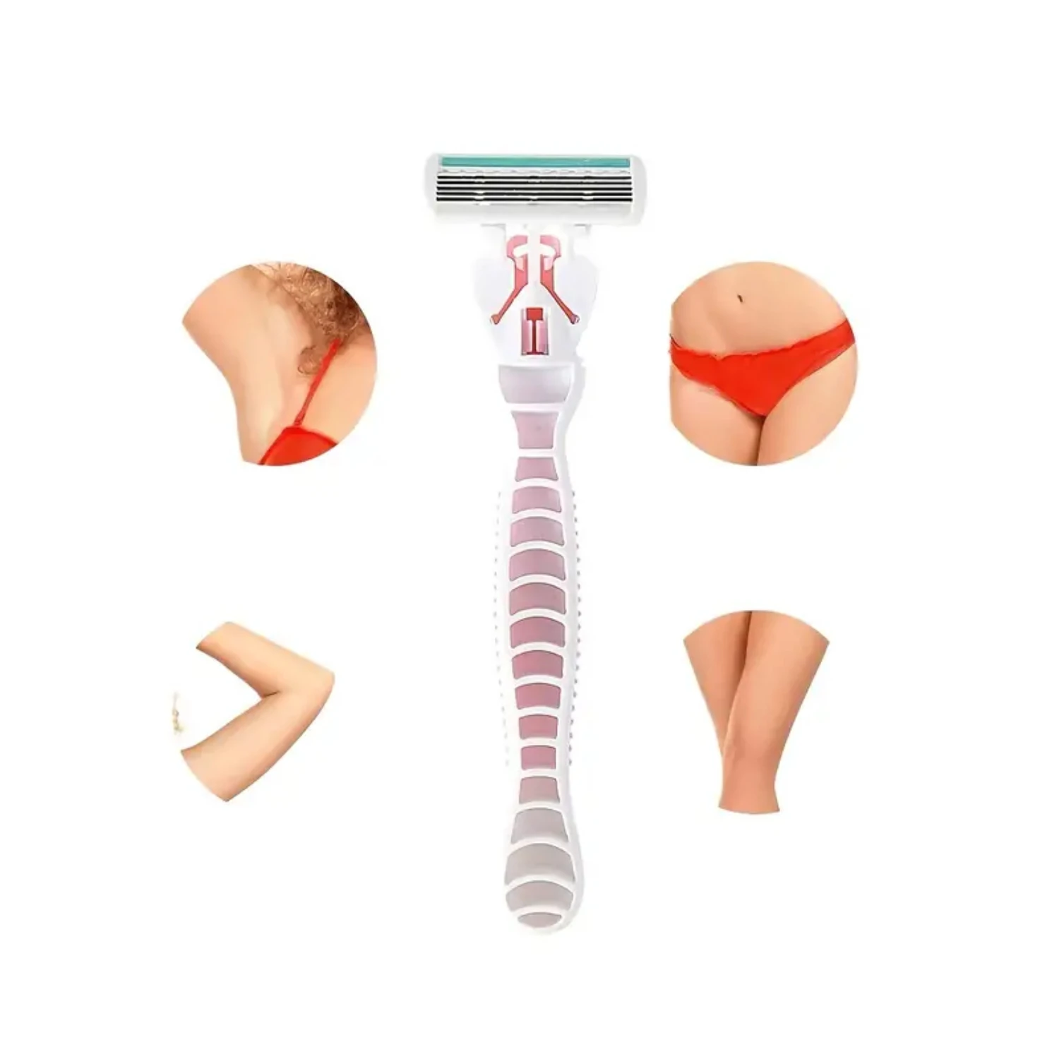 มีดโกนหนวดกําจัดขนสตรีสําหรับร่างกาย 1 ชิ้น - มีดโกนดูแลผิวเรียบลื่น พกพาสะดวก ใช้งานง่าย และอ่อนโยน