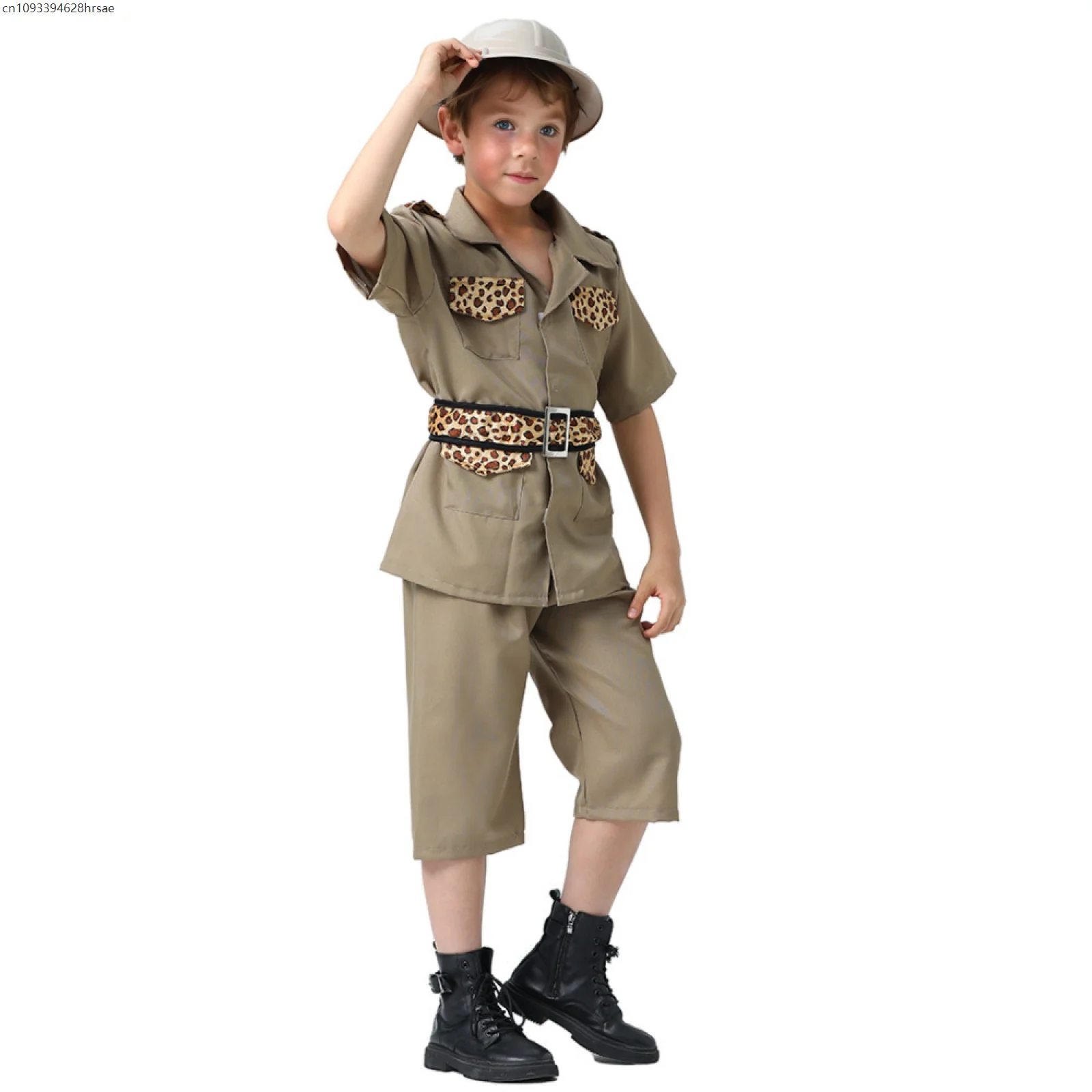 

AF1 Boys Zoo Keeper Costume Cosplay Children Explorer Suit Halloween Costume for Kids Purim Party Clothing Disguise