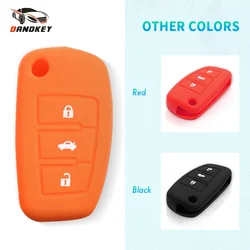 Dandkey 3 Buttons Car Silicone Key Cover Styling Case Cover Fob Shell For Audi A1 A3 Q3 Q7 R8 A6L TT Key Case Four Car Styling