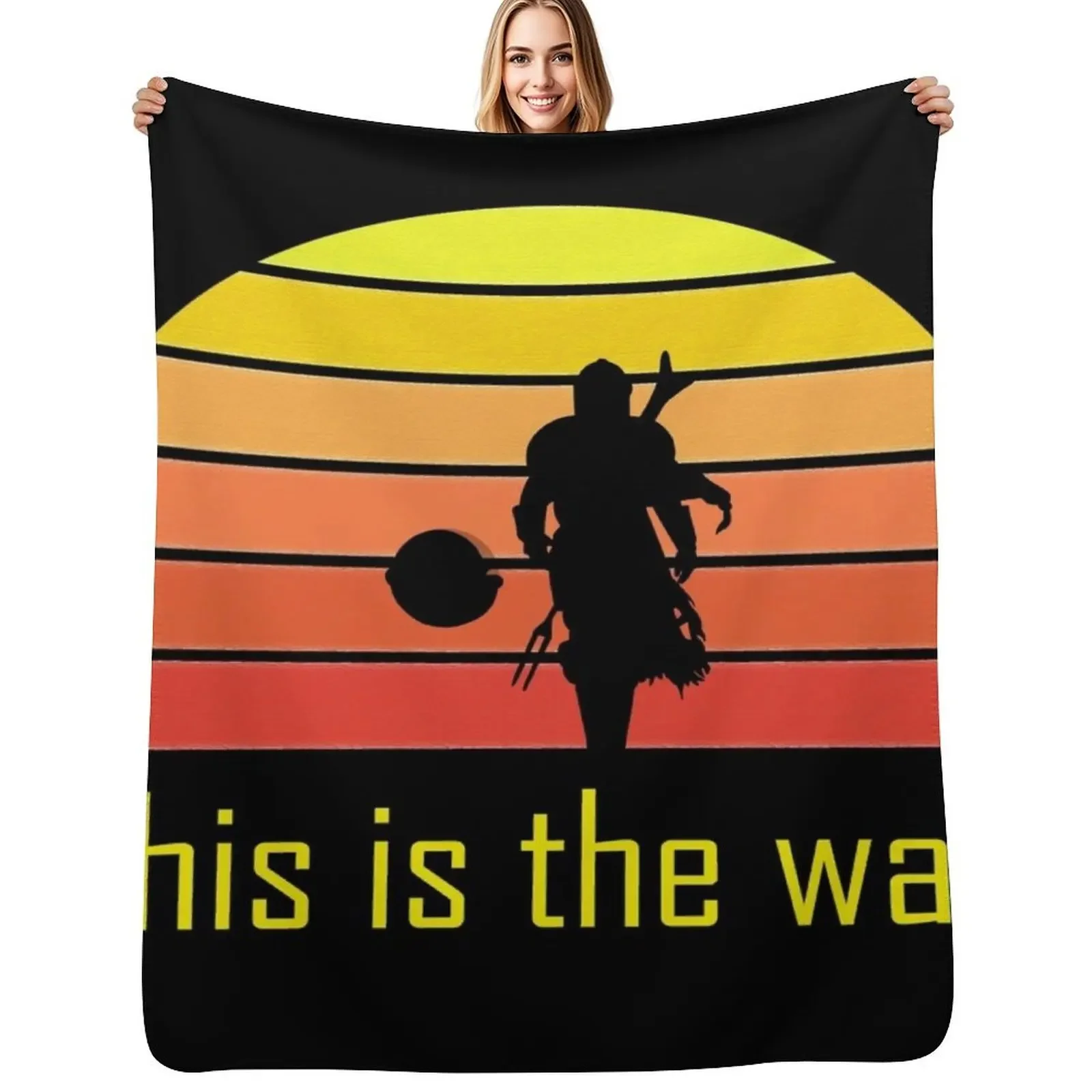 

Copy of Mando this is the way Throw Blanket Summer Decorative Throw halloween Decoratives Blanket