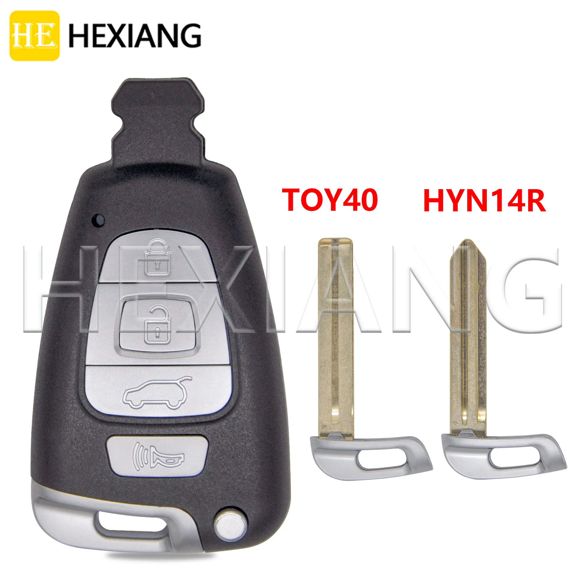 HE 4 Button Car Remote Key Shell Case With Blade TOY40/HYN14R For Hyundai Veracruz