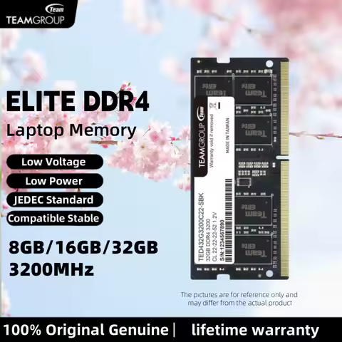 TEAMGROUP Elite DDR4 SODIMM 8GB 16GB 32GB 3200MHz Unbuffered Non-ECC 1.2V 260-Pin Laptop Notebook PC Computer Memory Module Ram