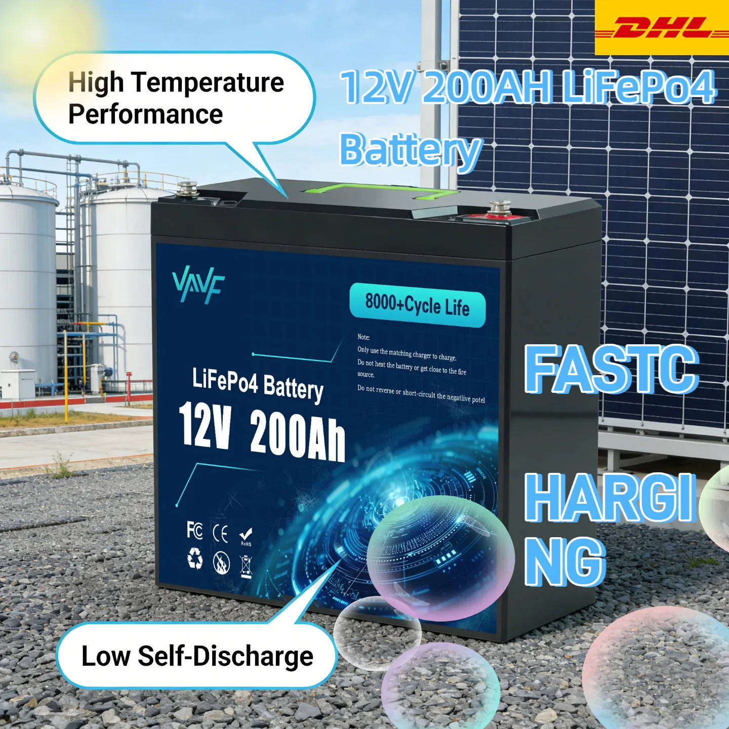 

14AH Аккумулятор LiFePO4 12В с BMS для ИБП, перезаряжаемый, на основе фосфатных элементов ⏱️ Надежные решения для автодомов, автономных систем, морского применения и солнечных электростанций