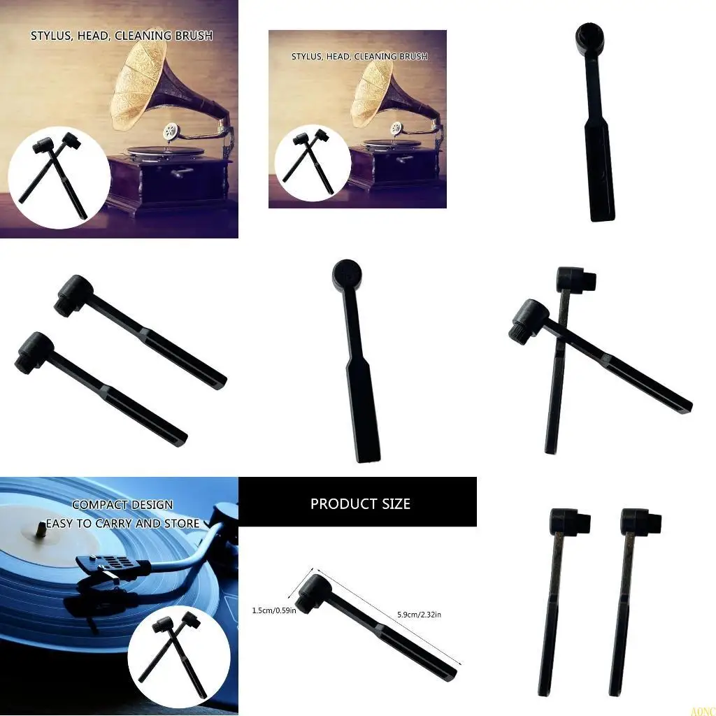 A0NC Vinyls Record Cleaning Anti Static Record Cleaner Brush Styluses Brush