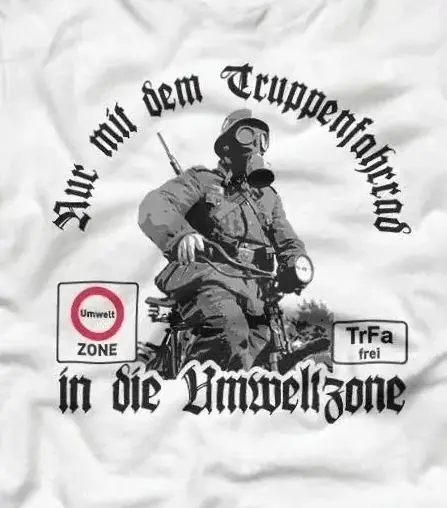 

Truppenfahrrad Umwelt-Zone TrFa Fahrrad Humor Funny Eco T-Shirt 100% Cotton O-Neck Short Sleeve Casual Mens T-shirt Size S-3XL