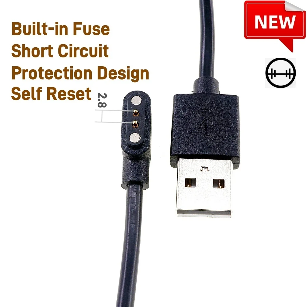 Smart Wristband Male Female Wire 2 3 4 5 Pole USB Type-C DC Charger Connector 2A DC Smart Watch Magnetic Pogo Pin Universal