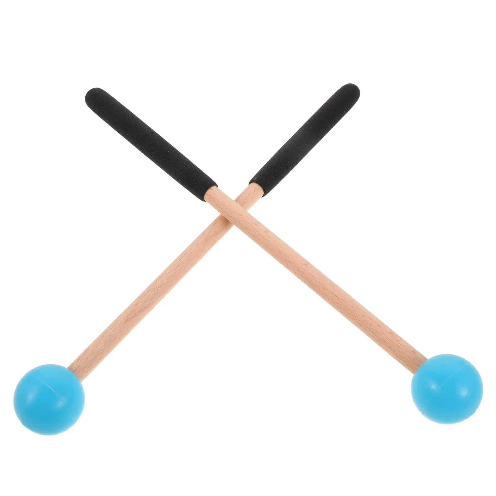 1 par de baquetas para marimba, palos de percusión con mango de madera y cabeza de goma, diseño ergonómico para xilófono, Glockenspiel, campanas, música infantil